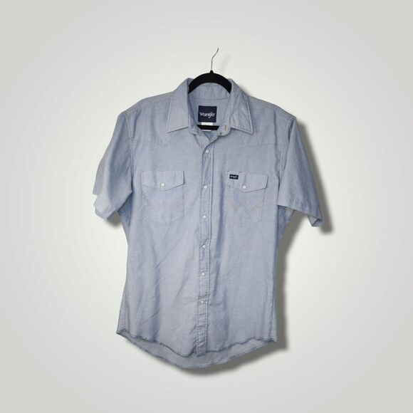 Vintage Wrangler Pearl Snap Western Shirt Short Sleeve Size 16 70131mw - Picture 1 of 10